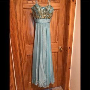 Strapless Dress Sequined Top & Sequined Underlay